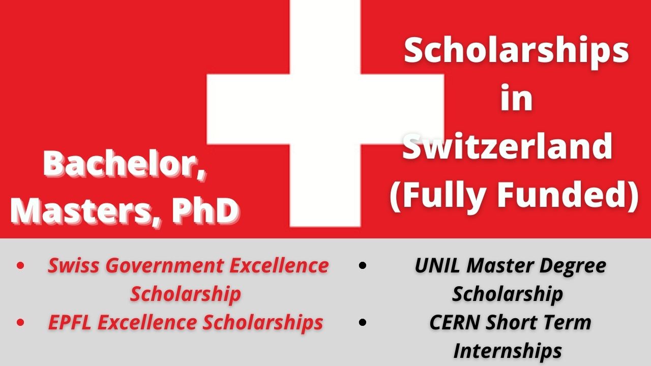 Scholarships in Switzerland 2025-2026 | Fully Funded